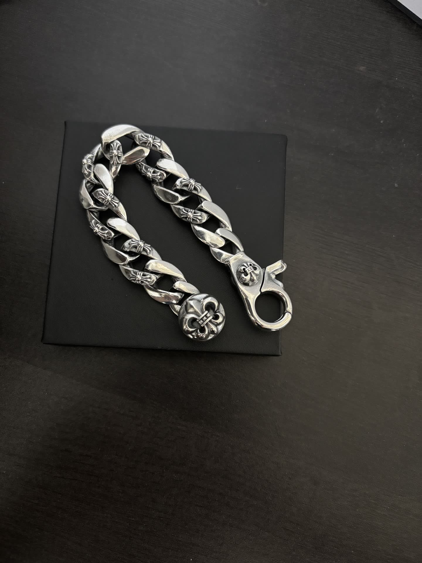 Chrome Hearts Silver-Tone Floral Link Bracelet